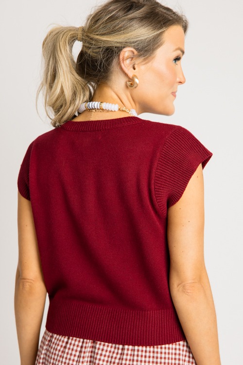 Cap Sleeve Sweater Top, Garnet - 0731-66.jpg