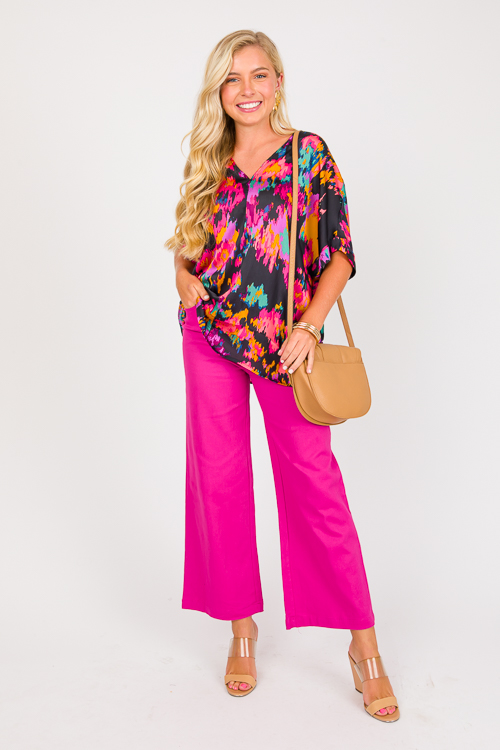 Sophia Twill Pants, Magenta