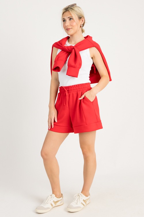 Scuba Casual Shorts, True Red