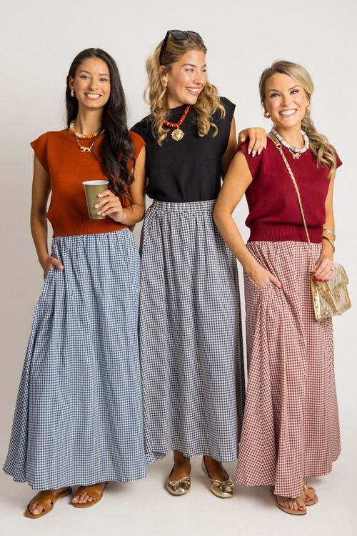 Gingham Maxi Skirt, Navy - 0731-72.jpg