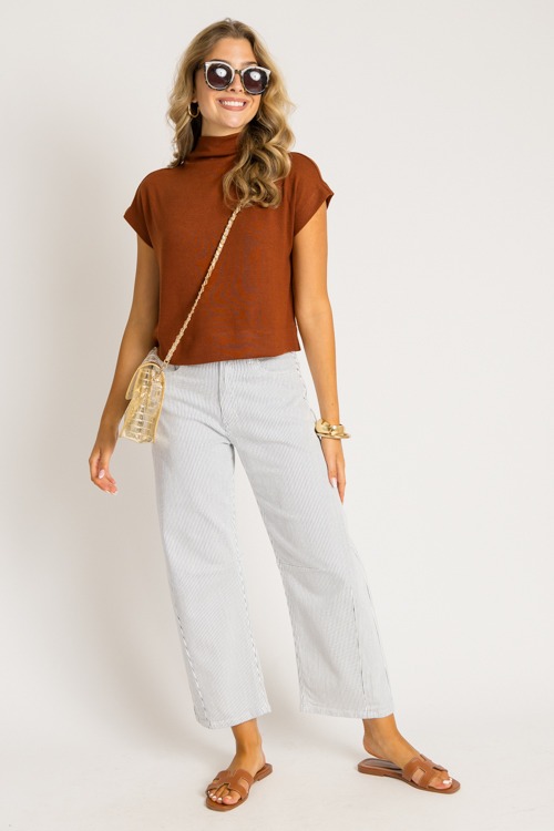 Knit Mock Neck Top, Rust - 0731-76h.jpg