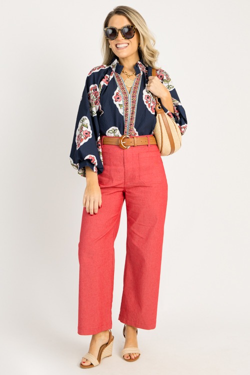 Border Print Bloom Top, Navy - 0731-84p.jpg