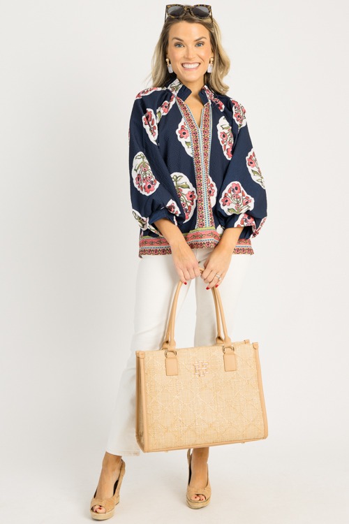 Border Print Bloom Top, Navy - 0731-86.jpg