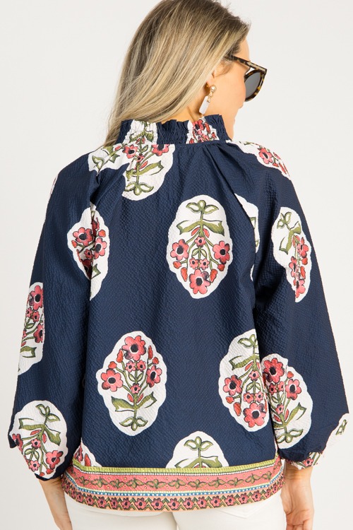 Border Print Bloom Top, Navy - 0731-89.jpg