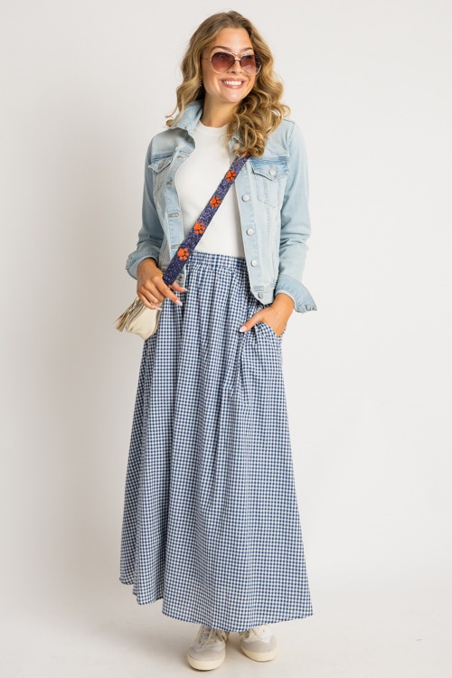 Gingham Maxi Skirt, Navy - 0731-91.jpg