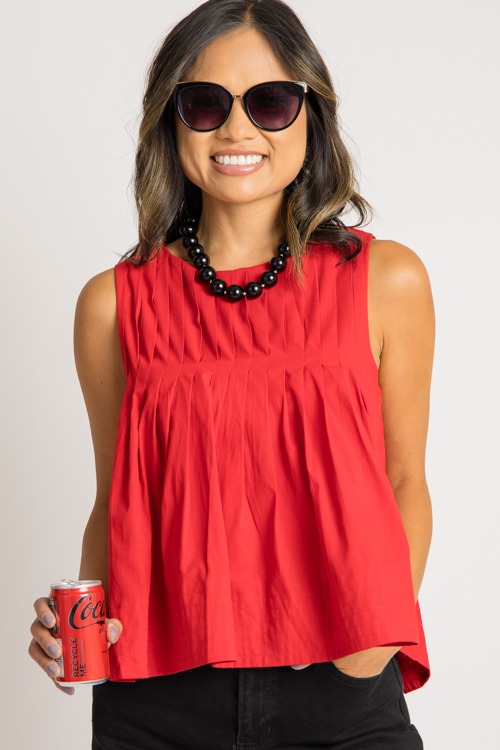 Mindy Pleated Tank, Red - 0731-98.jpg
