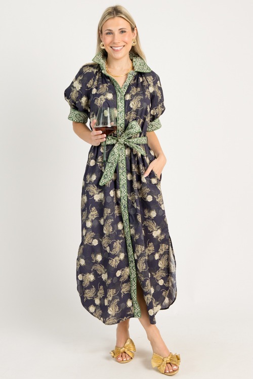 Bound To Bloom Maxi, Navy