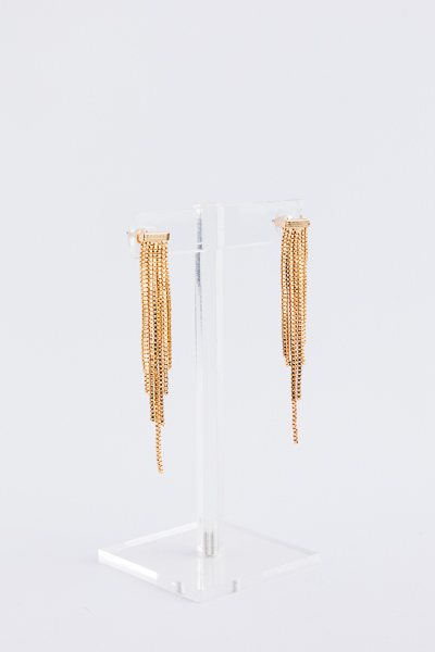 Multi Chain Drop Earring, Gold