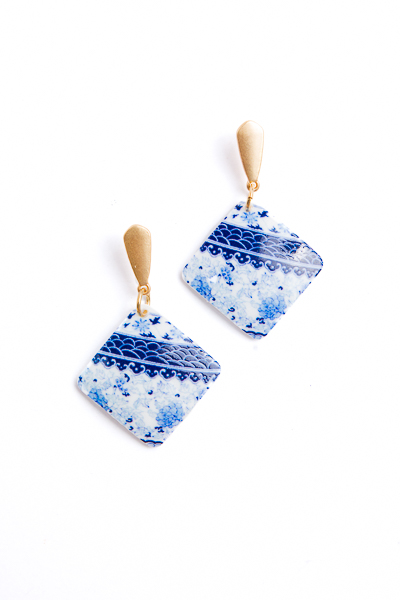 Chinoiserie Square Earrings