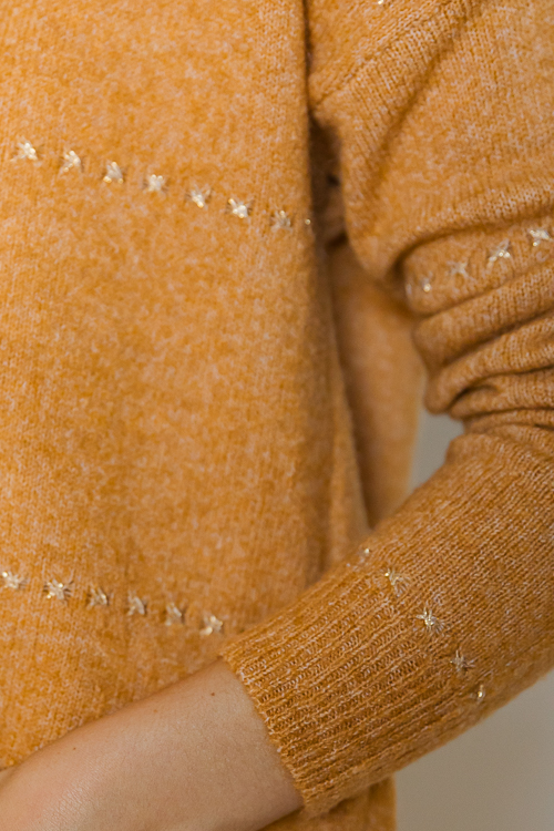 Gold Stitch Sweater, Camel