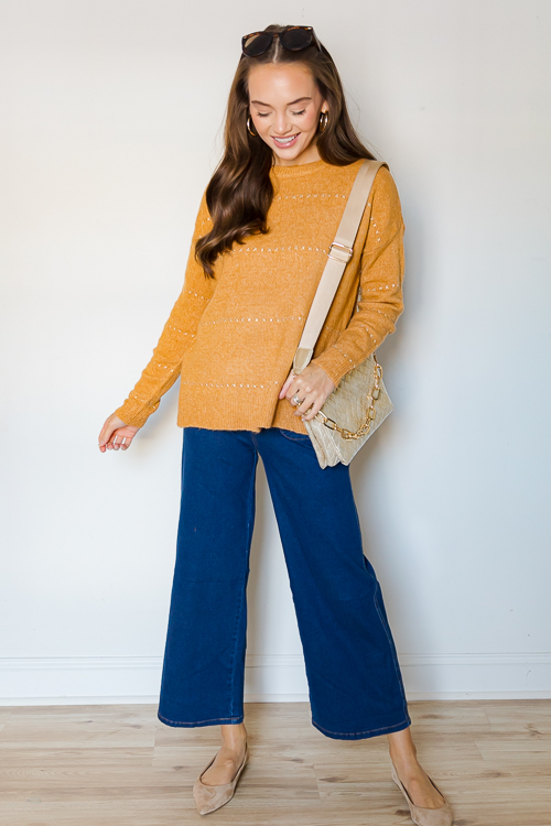 Gold Stitch Sweater, Camel