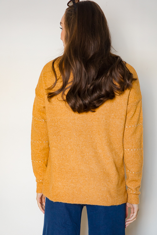 Gold Stitch Sweater, Camel