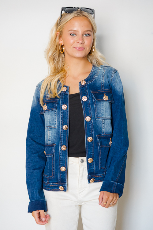 Gold hotsell denim jacket