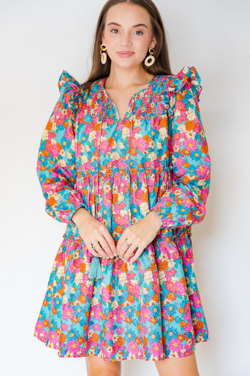 white christmas dresses Vintage Polished Cotton Floral Dress - XS main image 0