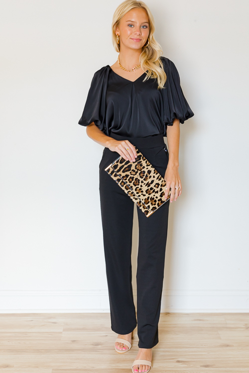 Tailored Stretch Trousers, Black