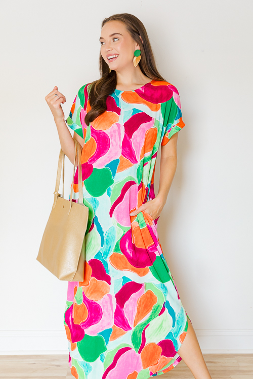 Slinky Multi Print Midi