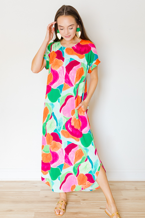 Slinky Multi Print Midi