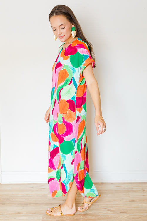 Slinky Multi Print Midi