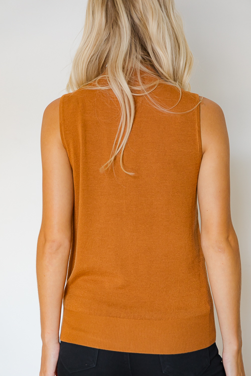 Scarlett Sleeveless Sweater, Camel