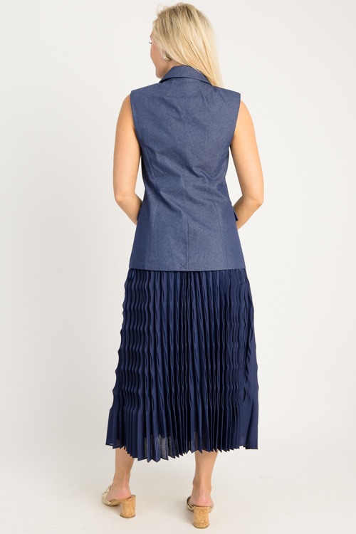 Vest Dressed Pleated Maxi, Navy - 0805-101.jpg
