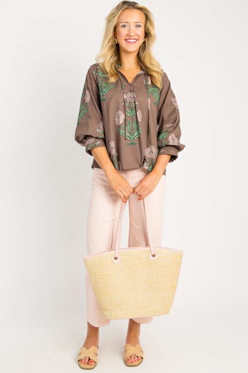 Block Print Button Top, Brown - 0805-41.jpg