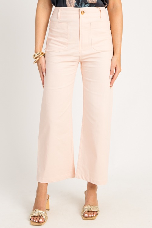 Patch Pocket Pants, Powder Pink