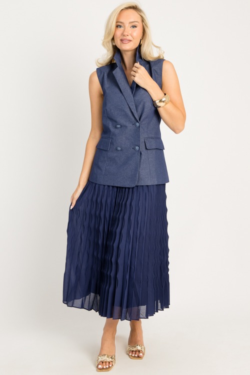 Vest Dressed Pleated Maxi, Navy - 0805-98h.jpg