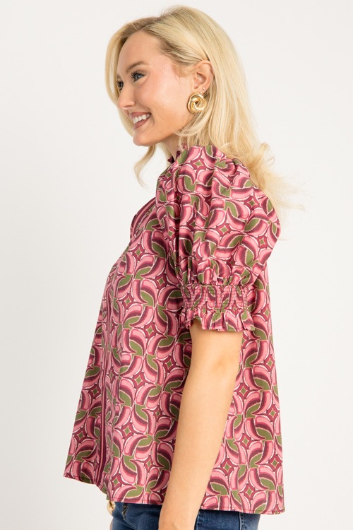 Printed Center Stripe Top, Wine - 0806-59.jpg