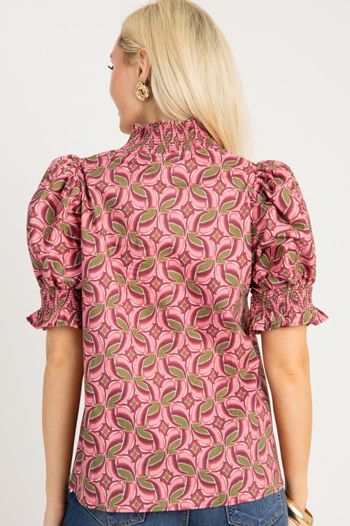 Printed Center Stripe Top, Wine - 0806-60.jpg