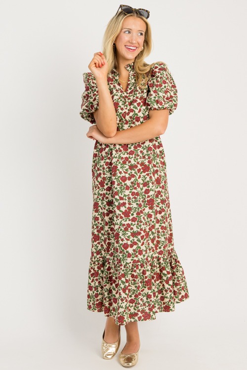 Marjorie Floral Maxi, Ecru