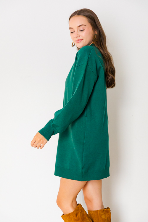 Oversized green sweater outlet dress