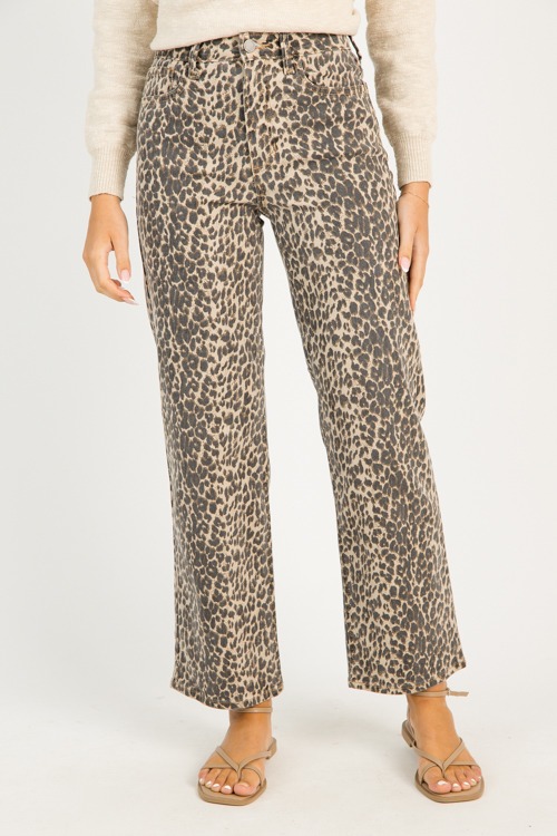 Leopard Vintage Straight Jeans