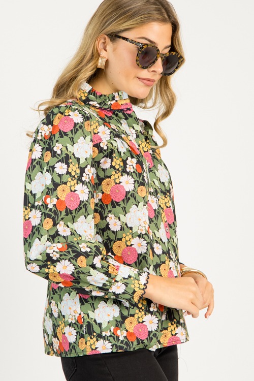 Dahlia Blooms Button Top, Black - 0807-160.jpg