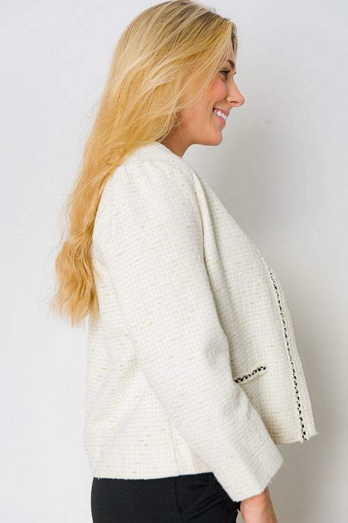 Margaret Tweed Jacket, Cream