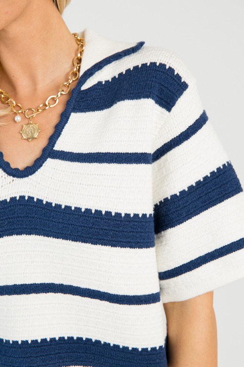 Collared Stripe Sweater, White - 0808-100h.jpg