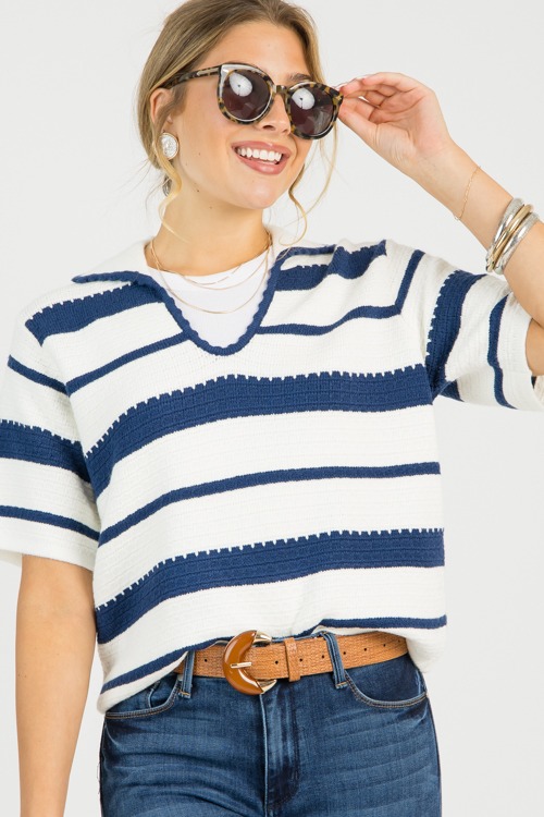 Collared Stripe Sweater, White - 0808-102.jpg
