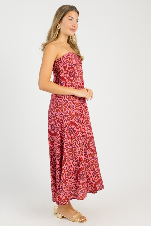 Floral Strapless Maxi, Pink Red - 0808-13.jpg
