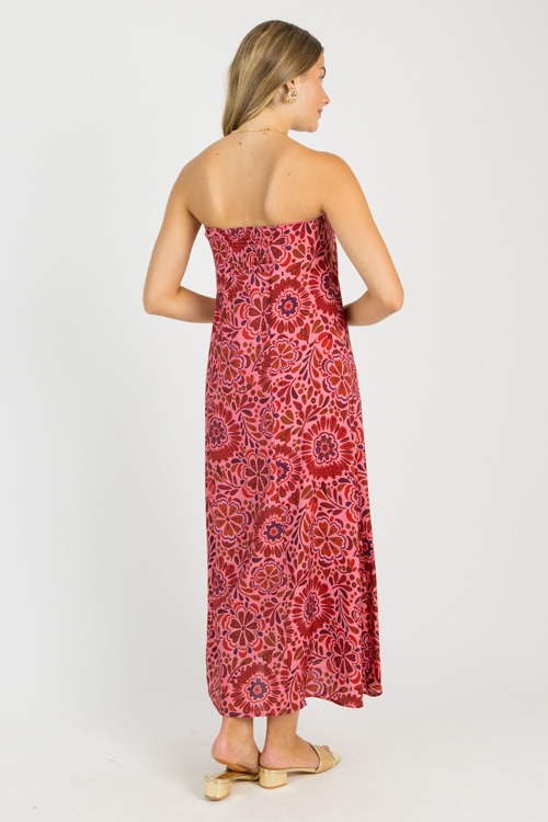 Floral Strapless Maxi, Pink Red - 0808-14.jpg
