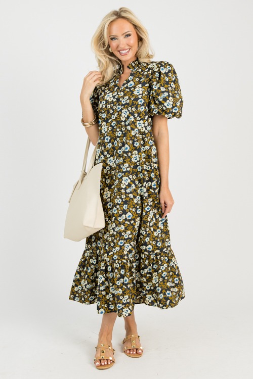 Marjorie Floral Maxi, Navy