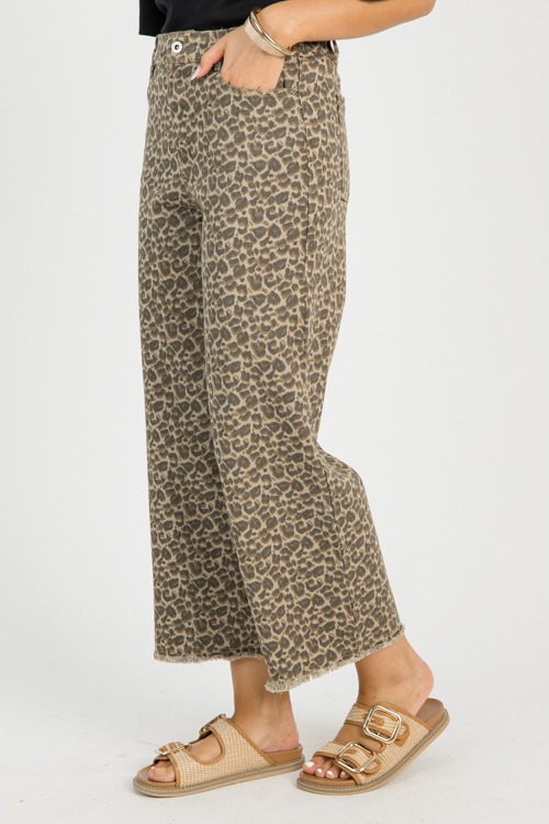 Leopard Comfort Waist Jeans, Mocha