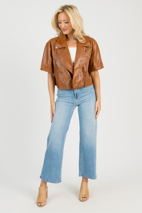 Short Sleeve Leather Jacket, Co - 0808-48.jpg