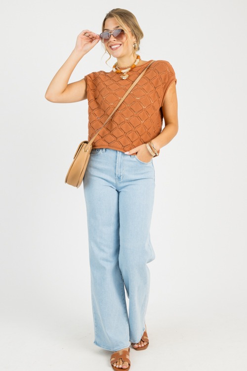 Textured Design Sweater, Rust - 0808-54p.jpg