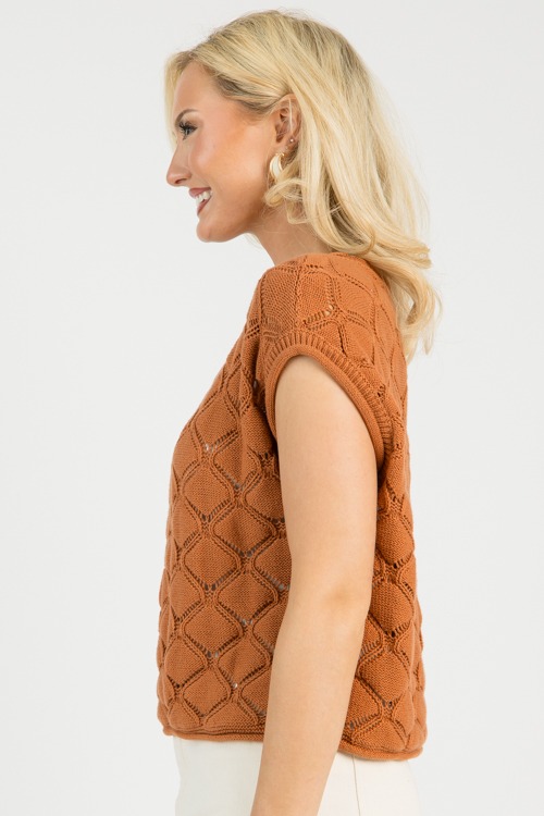 Textured Design Sweater, Rust - 0808-62.jpg