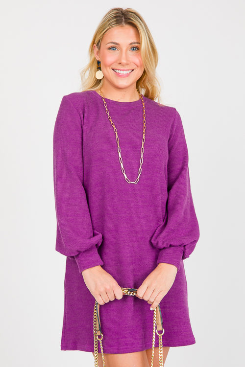 Candace Knit Dress, Purple