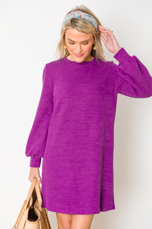 Candace Knit Dress, Purple