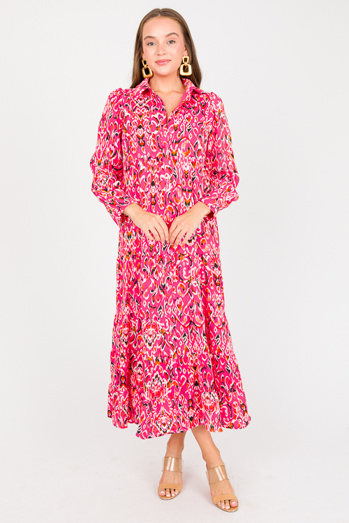 Alaina Abstract Maxi, Fuchsia