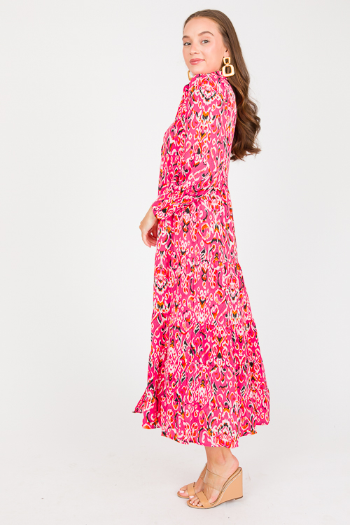 Alaina Abstract Maxi, Fuchsia