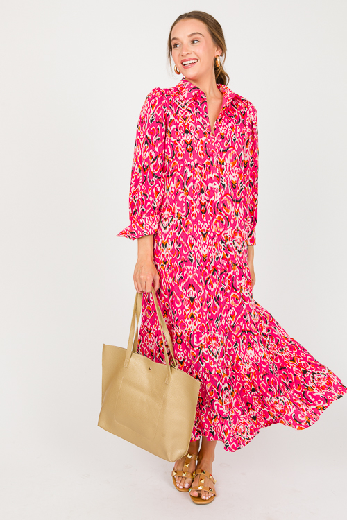 Alaina Abstract Maxi, Fuchsia