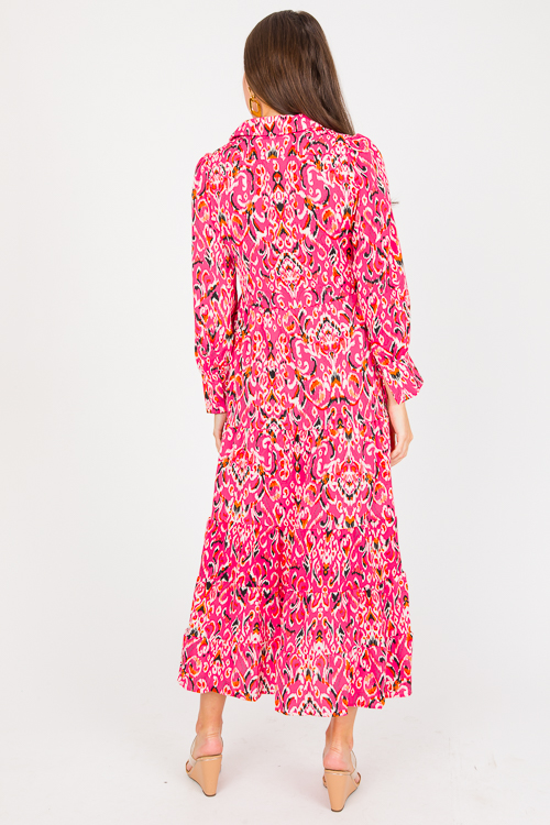 Alaina Abstract Maxi, Fuchsia