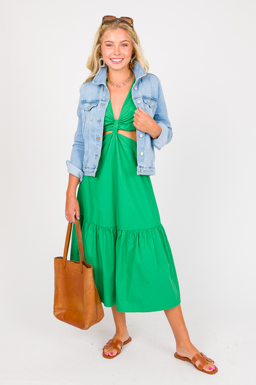 Torie Cut Out Midi, Kelly Green